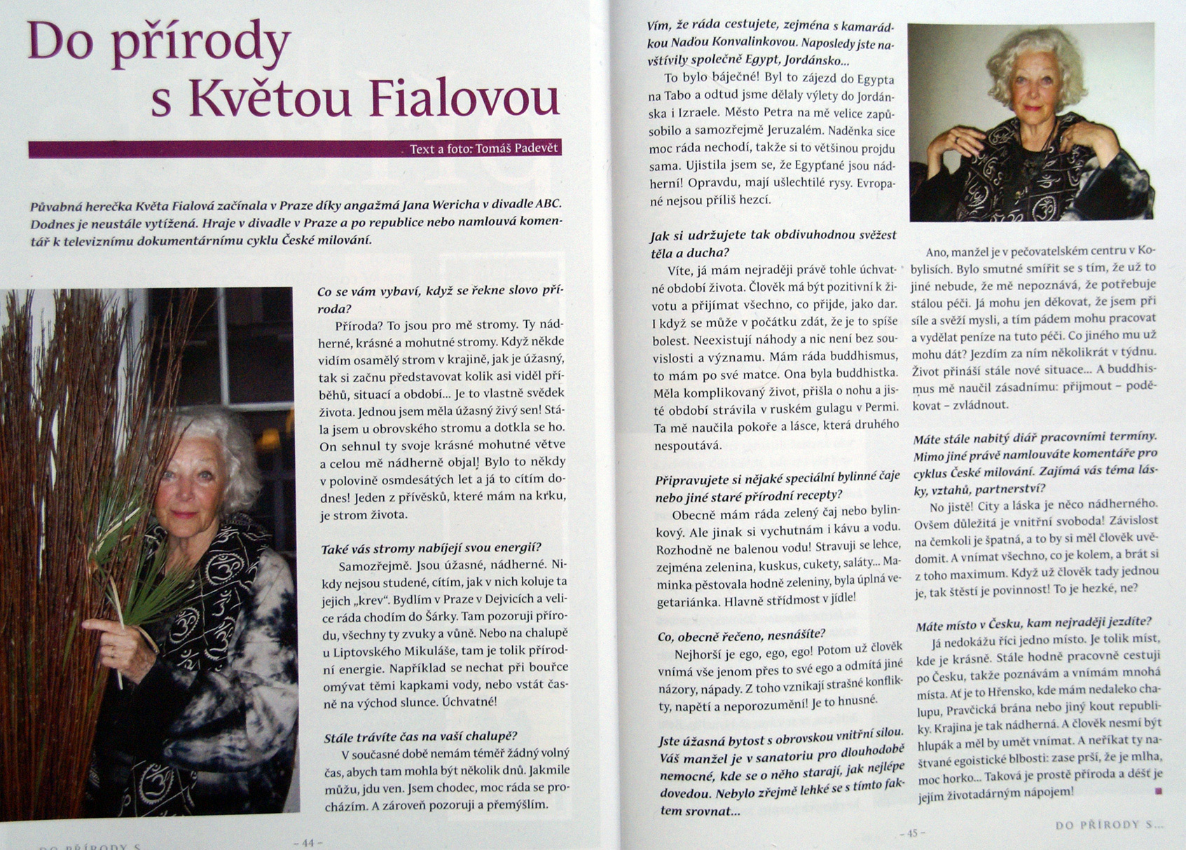 Do přírody s Květou Fialovou