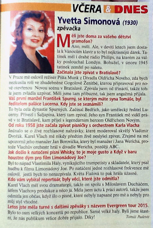 Yvetta Simonová (TV pohoda)